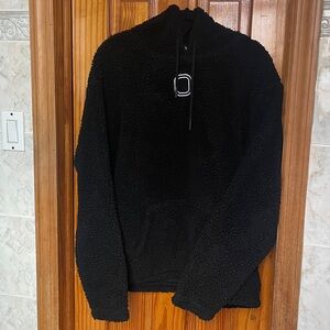 Overtime Black Sherpa Hoodie